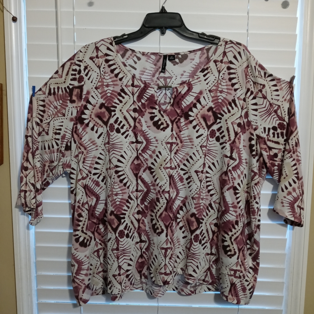 New Direction Curvy 3X 3/4 sleeve top